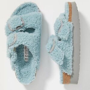 NWT BIRKENSTOCK BIG BUCKLE Arizona Teddy Sandals!